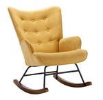 Rocking chair ELMINA Jaune - Textile - 68 x 91 x 86 cm