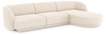 Ecksofa MILEY 4 Sitzplätze Hochglanz Beige