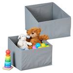 Aufbewahrungsbox Vlies 2er Set Grau - Textil - 37 x 30 x 34 cm