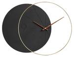 Horloge murale design THE BLACK MOON. Noir - Bois manufacturé - Métal - 58 x 40 x 1 cm