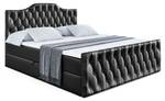 Boxspringbett VILA-1-Z Hochglanz Schwarz - Breite: 200 cm - H3