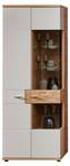 Vitrine Valente 2 Grau - Holzwerkstoff - Holzart/Dekor - 75 x 202 x 38 cm