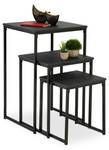 Lot de 3 tables d’appoint Noir