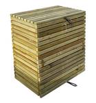 Komposter aus Holz mit Falltüren Braun - Holzwerkstoff - 80 x 98 x 50 cm