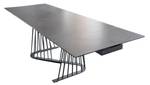 Table ELOISE céramique pied métal Noir - Céramique - 90 x 76 x 180 cm
