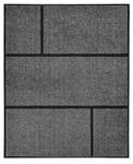 Schmutzfangmatte Geo Grau - Textil - 90 x 1 x 72 cm