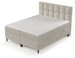 Premium Boxspringbett Ombre Beige - Grau - Breite: 200 cm