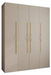 Drehtürenschrank Como 2 Beige - Gold - Hellgrau - 190 x 40 cm