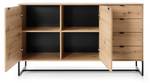 Sideboard AMBER SB153 2D4D Beige - Holzwerkstoff - Kunststoff - 153 x 89 x 39 cm