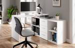 Bureau dangle Dante 34607 Blanc - Bois manufacturé - 120 x 75 x 60 cm