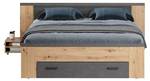 Bett Follow Braun - Holz teilmassiv - 230 x 87 x 203 cm