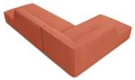 Ecksofa RUBY 4 Sitzplätze Hochglanz Rot