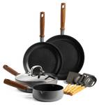 Kochgeschirr-Set Mayflower Pro 9er Set Grau - Metall - 28 x 7 x 28 cm