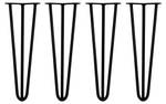 4 x 3 Streben Hairpin-Tischbeine 40.5cm Schwarz - Metall - 1 x 41 x 2 cm