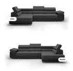 Ecksofa Eckcouch Almada L Form Couch Schwarz - Ecke davorstehend rechts