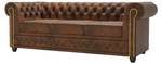 Sofa Ingrid 3-Sitzer Chesterfield Braun