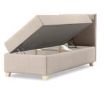 Einzelbett Boxspringbett Anter Mini Beige - Breite: 70 cm - Bettkasten rechts