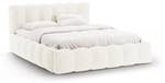 Bett mit Box und Kopfteil LUPINE Hochglanz Beige