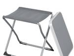 2-in-1 Campinghocker Barete Grau - Metall - Textil - 47 x 47 x 37 cm