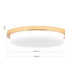 LED Deckenleuchte LEROX Gold - Glas - 31 x 6 x 31 cm