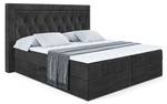 Boxspringbett NOEL Schwarz - Breite: 140 cm - H4