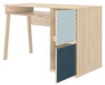 Bureau 1 niche 2 portes Larvik Beige - Bois manufacturé - 56 x 77 x 123 cm