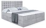 Boxspringbett - VIONE Grau - Breite: 140 cm - H4