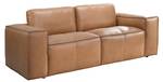 Sofa BERGONDI Braun - Echtleder - 99 x 76 x 195 cm