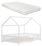 Lit d'enfant Sisimiut avec Matelas Blanc - 200 x 138 x 120 cm