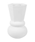 Vase déco Geo Crown Blanc - Matière plastique - 15 x 25 x 15 cm