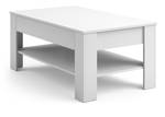Table basse Milan blanc avec tiroir Blanc