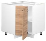 Eckschrank Fame-Line 45374 Sonoma Eiche Trüffel Dekor - Weiß - Tiefe: 60 cm