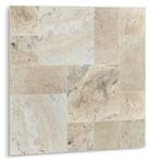 Selbstklebende Fliesen (9 St.) Stein Beige - Kunststoff - 30 x 30 x 1 cm