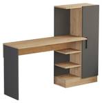 Schreibtisch Varhalo Braun - Grau - Holzwerkstoff - 153 x 120 x 40 cm