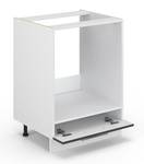 Meuble bas four Fame anthracite Anthracite brillant - Blanc