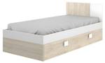 Ausziehbett SONIA Beige - Holzwerkstoff - 97 x 79 x 196 cm