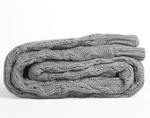 Knot Plaid 130x170 cm Gris Gris - Textile - 1 x 130 x 170 cm