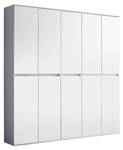 l' armoire Minor Blanc - En partie en bois massif - 185 x 191 x 34 cm