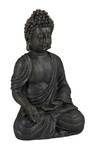 Buddha Figur sitzend 18cm Anthrazit