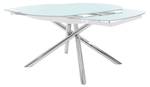 Ausziehbarer Tisch CAMELIA Weiß - Glas - 105 x 75 x 190 cm