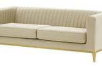 Dreisitzer-Sofa Slender Wood Weiß