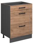 Küchenschrank mit Schublade R-Line 45488 Anthrazit - Sonoma Eiche Trüffel Dekor - 60 x 82 x 60 cm