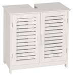 Meuble sous-vasque B41 Blanc - Bambou - 60 x 60 x 30 cm