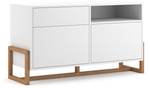 Buffet Bas Oslo Blanc - Bois manufacturé - 42 x 65 x 120 cm