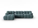 modulares Ecksofa BELLIS 4 Sitzplätze Hochglanz Petrol