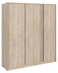 Armoire Palmyre Marron - Bois manufacturé - 185 x 203 x 53 cm