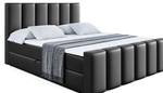 Boxspringbett BOXI1-Z Hochglanz Schwarz - Breite: 180 cm - H3