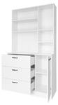 Highboard BuffetZoom Ⅶ Weiß - Holzwerkstoff - Metall - 100 x 180 x 40 cm