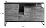 Sideboard Akazienholz SYDNEY Beige - Massivholz - Holzart/Dekor - 40 x 85 x 175 cm