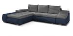 Ecksofa ONTARTO Blau - Hellgrau - Ecke davorstehend links